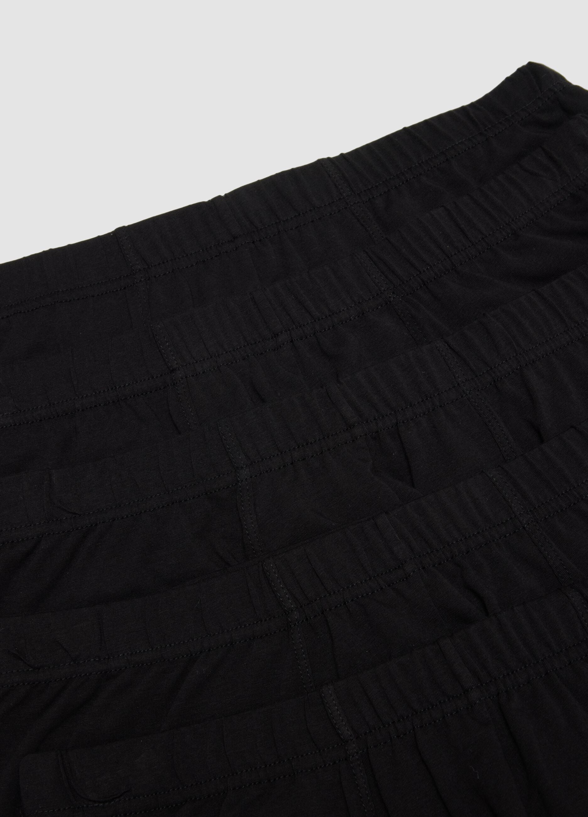 Multipack of five black organic cotton boxers