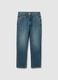 Blue regular fit pure cotton boys' jeans_3