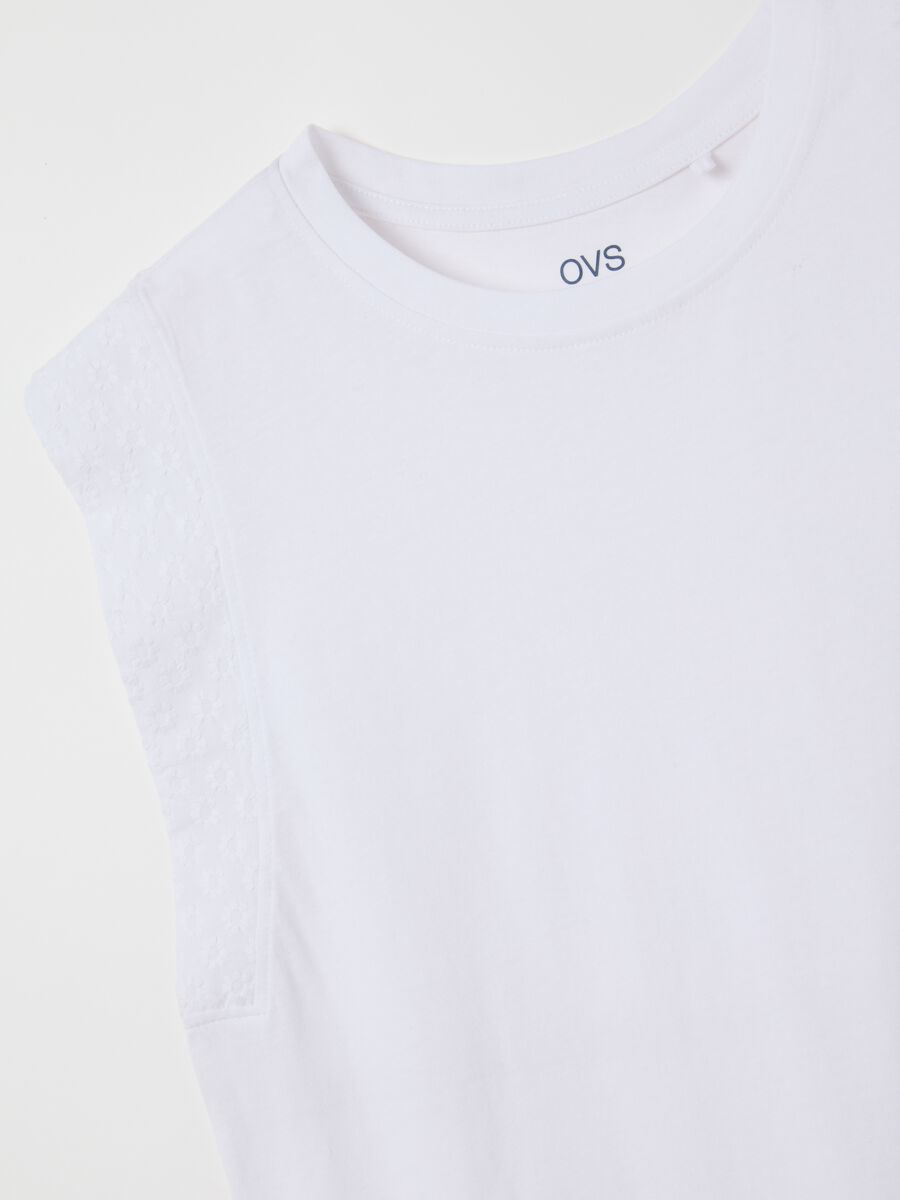 Women's white pure cotton regular fit top_1