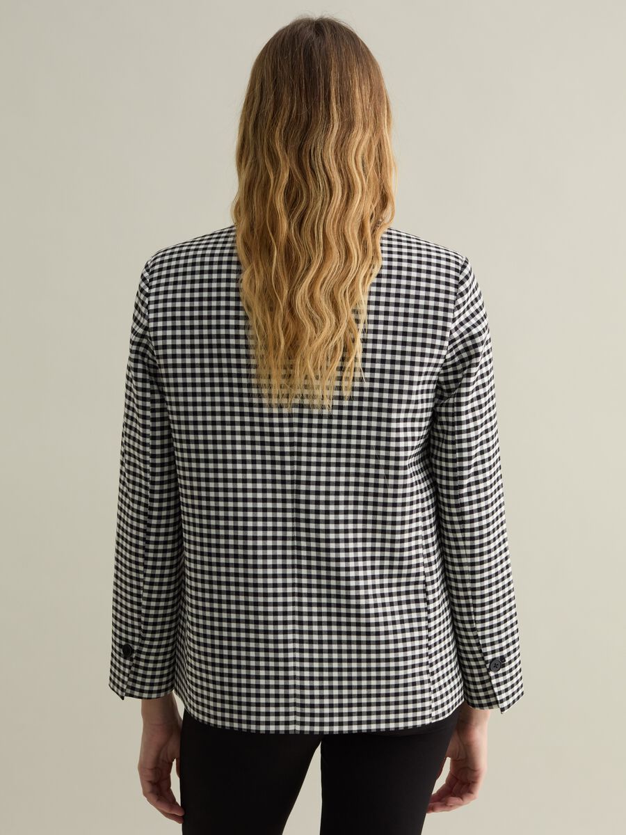 Gingham double-breasted blazer_2
