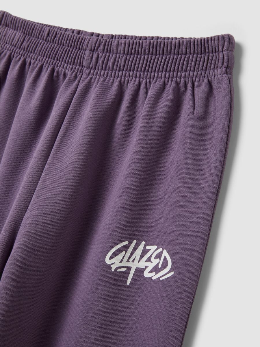 Purple pure cotton jogger trousers_2
