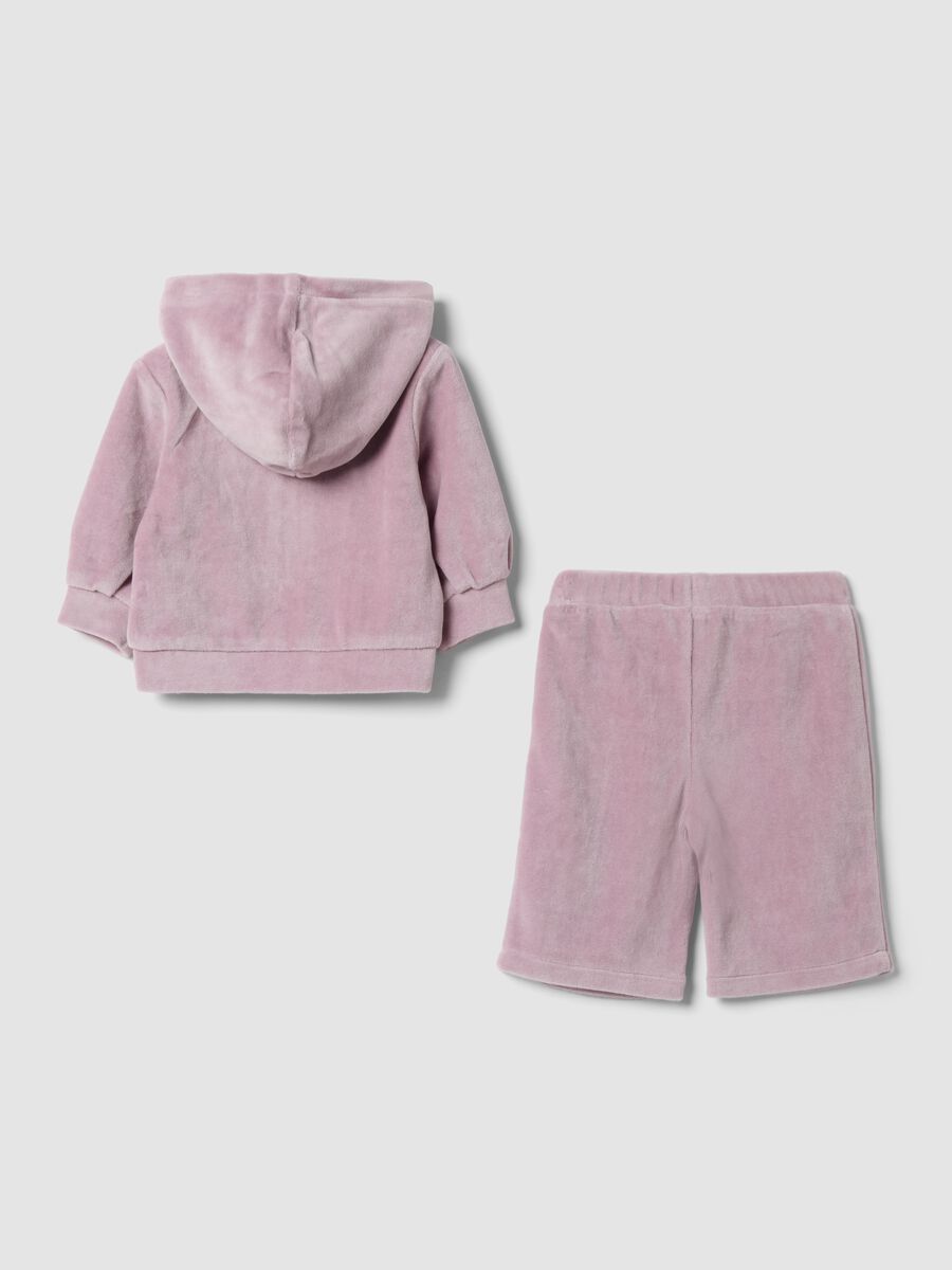 Pink organic cotton-blend hoodie and joggers set_1