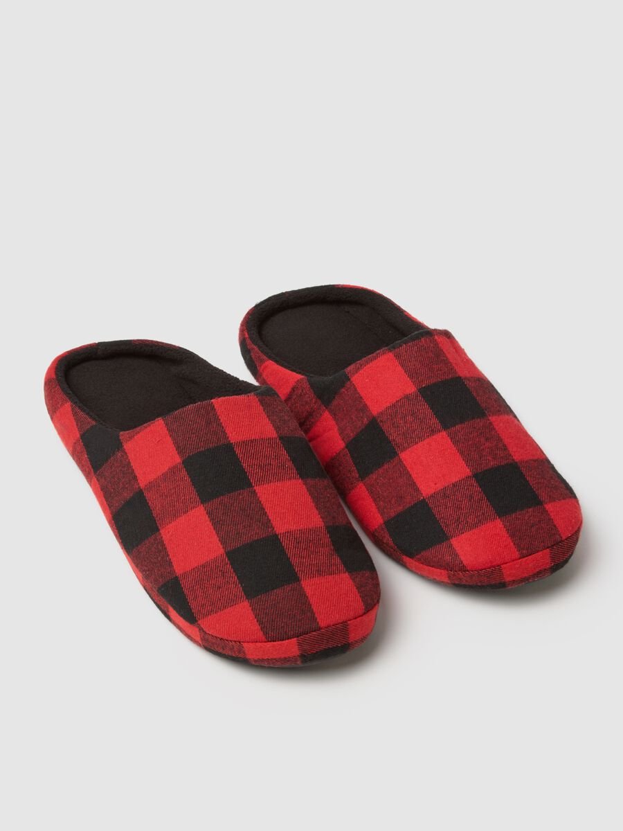 Multicolour Checked Slippers_1