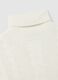 White turtleneck jumper regular fit with jacquard pattern_6