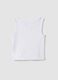 White ribbed stretch cotton tank top_1