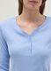 Pure cotton light blue regular fit pyjama top with Henley collar_3