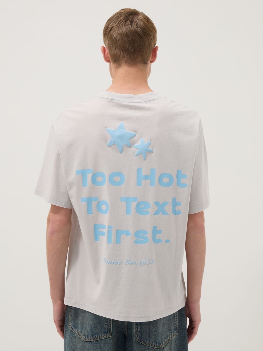 T-shirt grigia a maniche corte in puro cotone_4