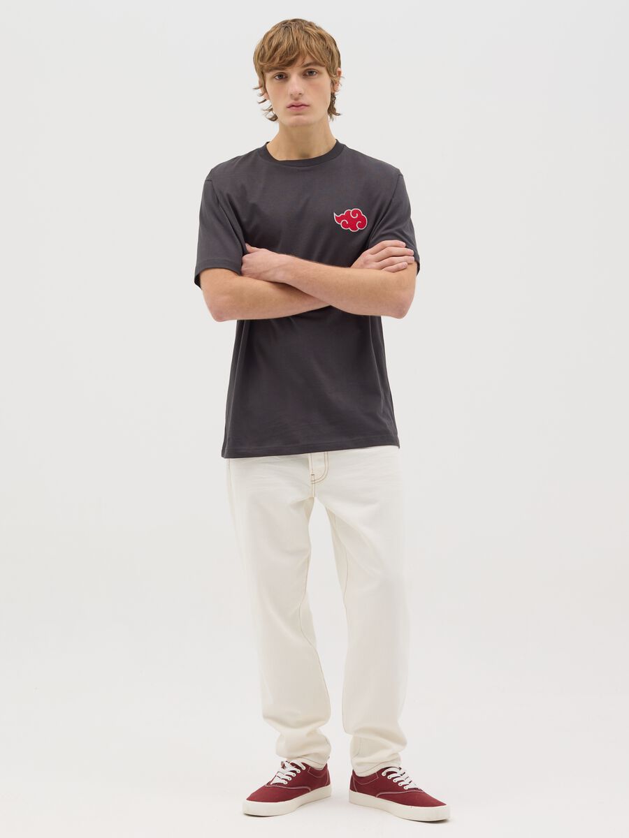 Black T-shirt with Itachi Uchiha print_1