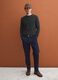 Green pure cotton crew-neck jumper, regular fit_1