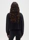 Girl's black pure cotton sweatshirt regular fit_1