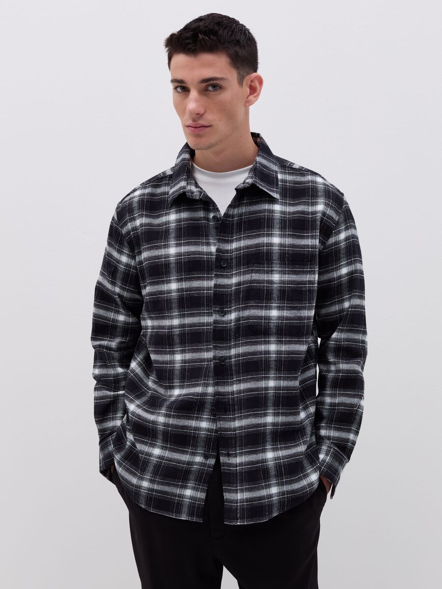 Flannel shirt with check pattern_0