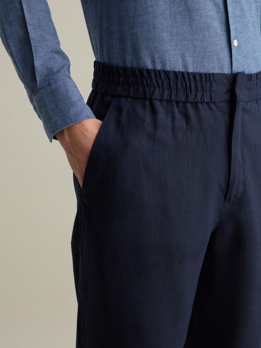 Contemporary trousers in linen_3