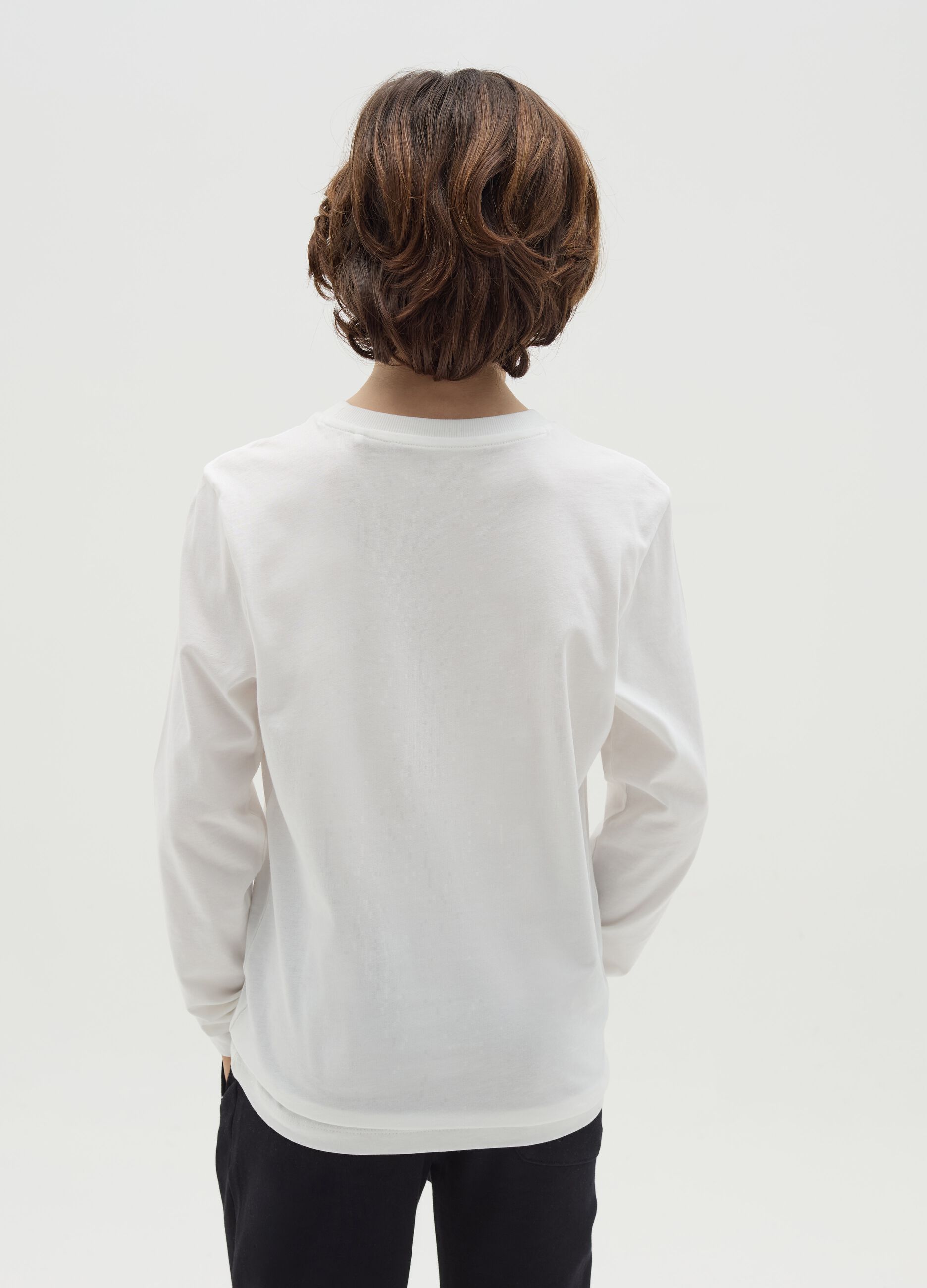 T-shirt maniche lunghe in cotone bio
