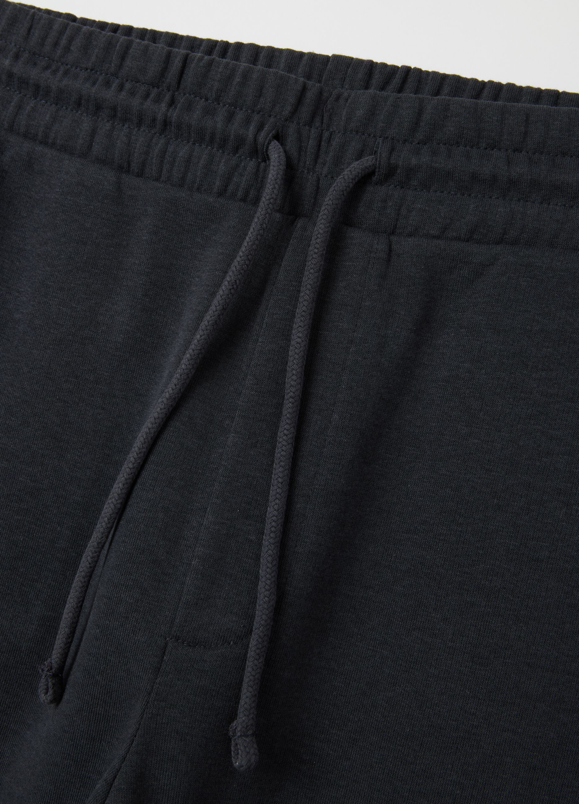 Men's Black Cotton Blend Regular Fit Joggers