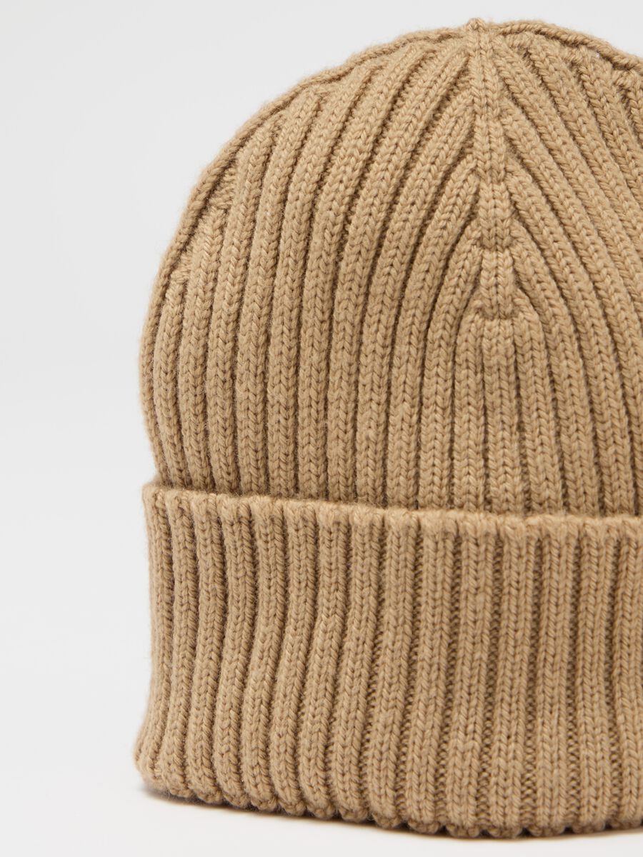 Quid ribbed hat with fold_1