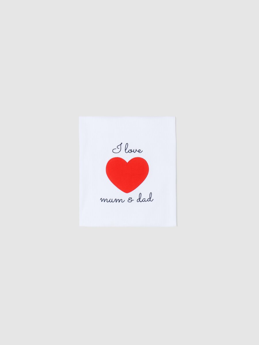 Waffle weave blanket with I Love Mum & Dad_1