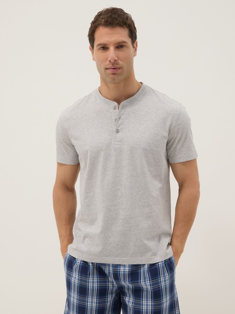 Multicolour Regular Fit Short Pyjamas in Pure Cotton_1