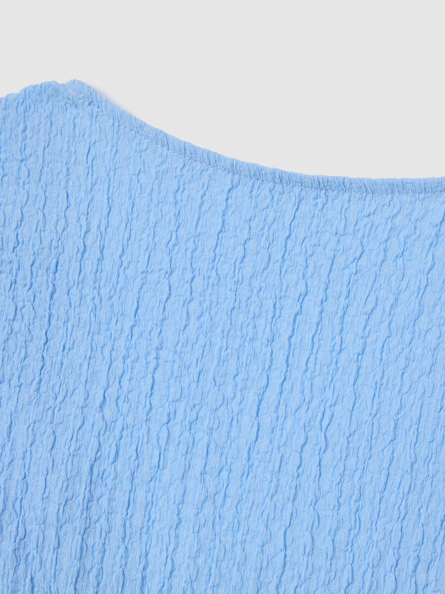 Form-fitting blue top in stretch fabric_5