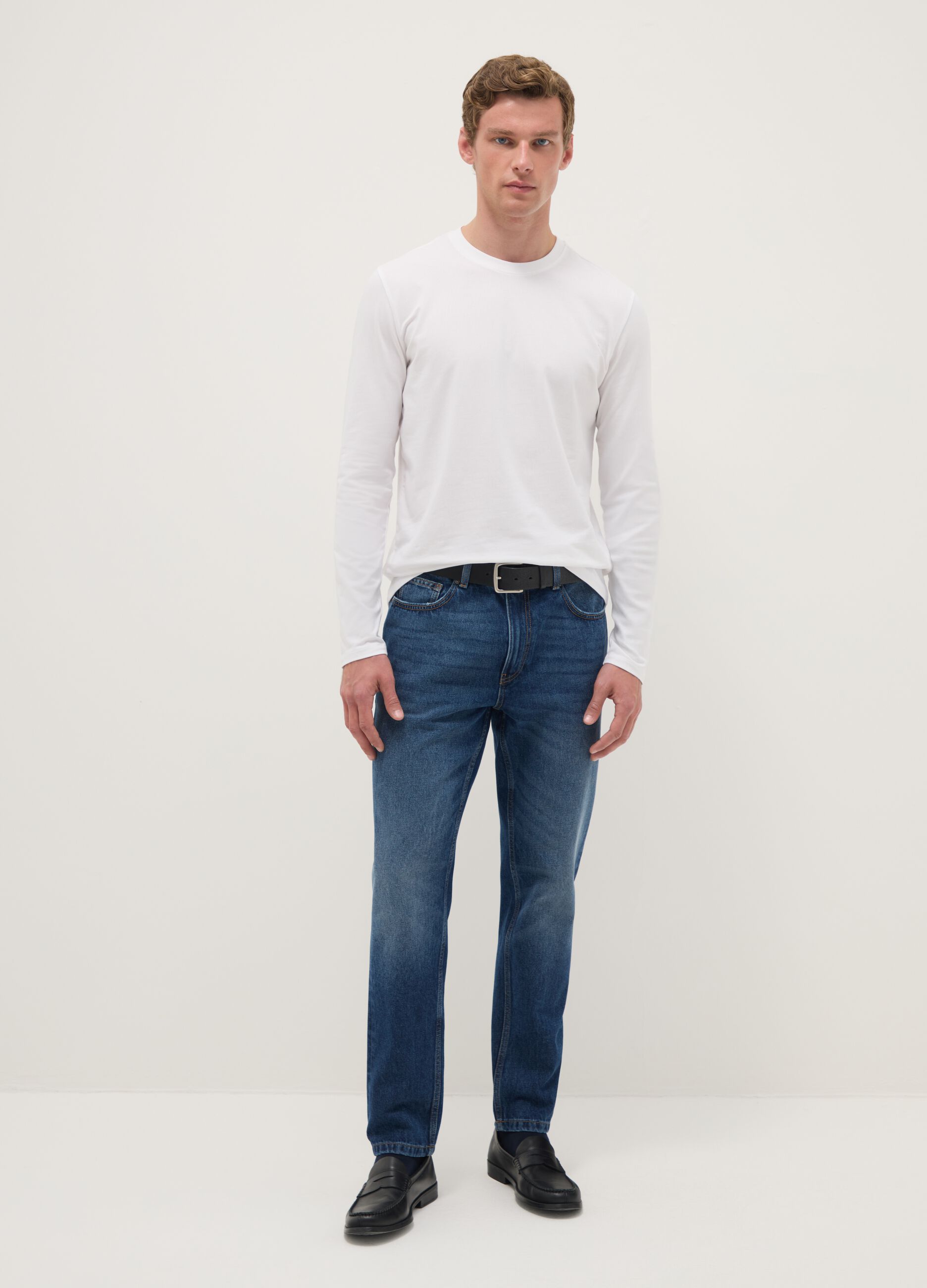 Blue Pure Cotton Jeans Regular Fit