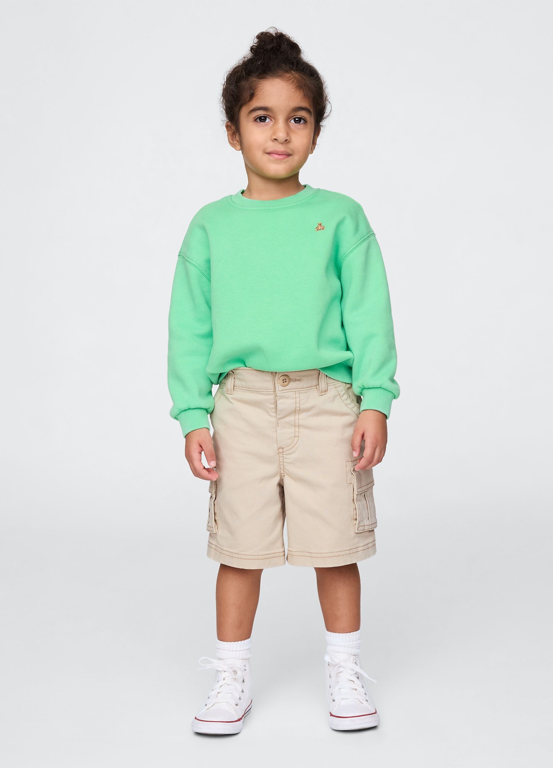 Beige Cargo Shorts for Children