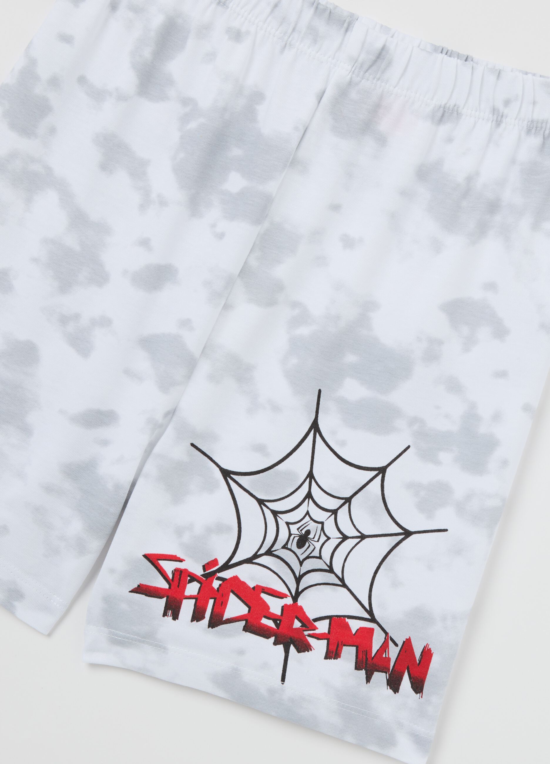 Short cotton pyjamas with Spiderman print