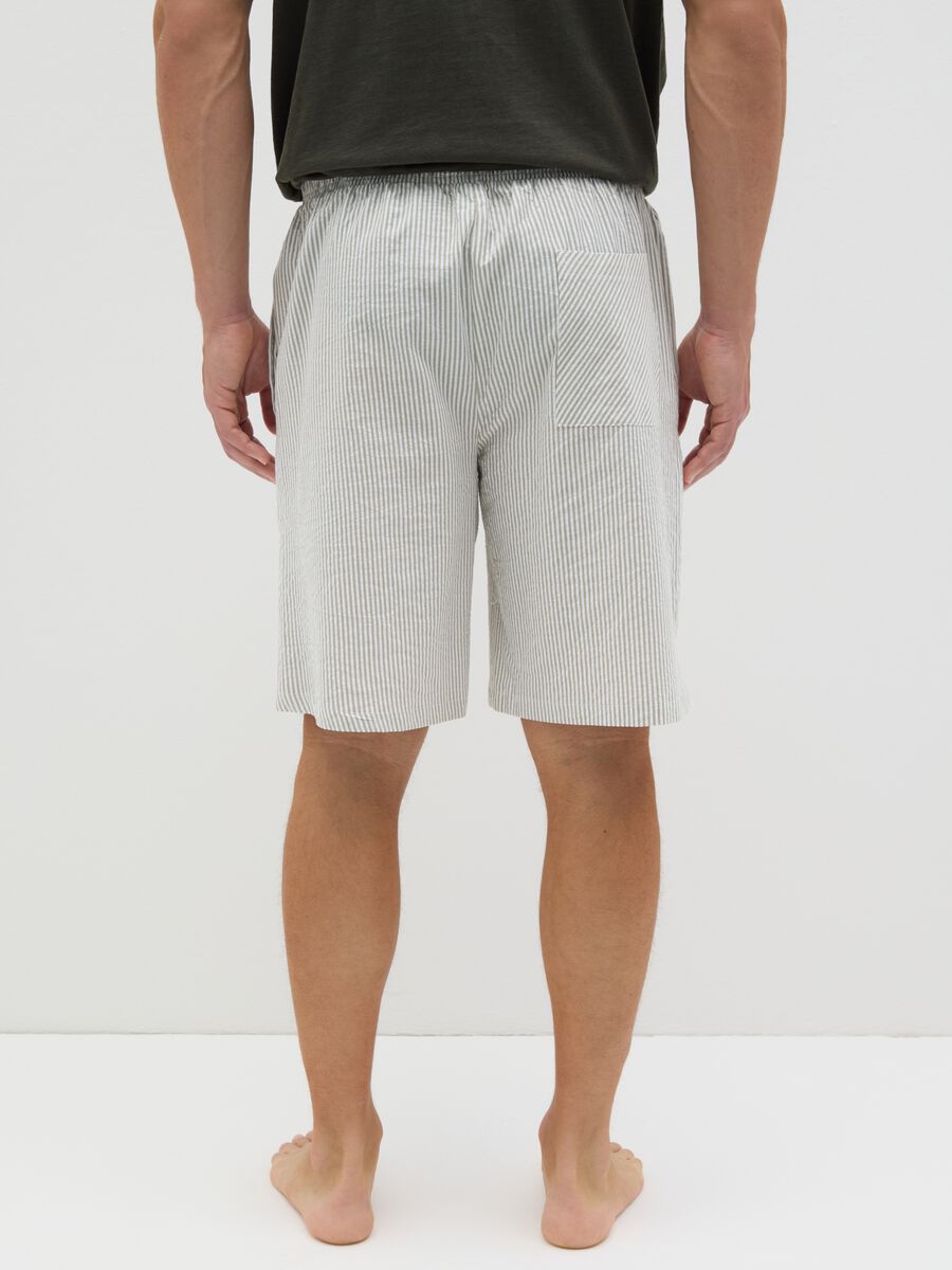 Men's pure cotton multicolour regular fit shorts with drawstring_3