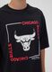 T-shirt nera in puro cotone con stampa Chicago Bulls_2