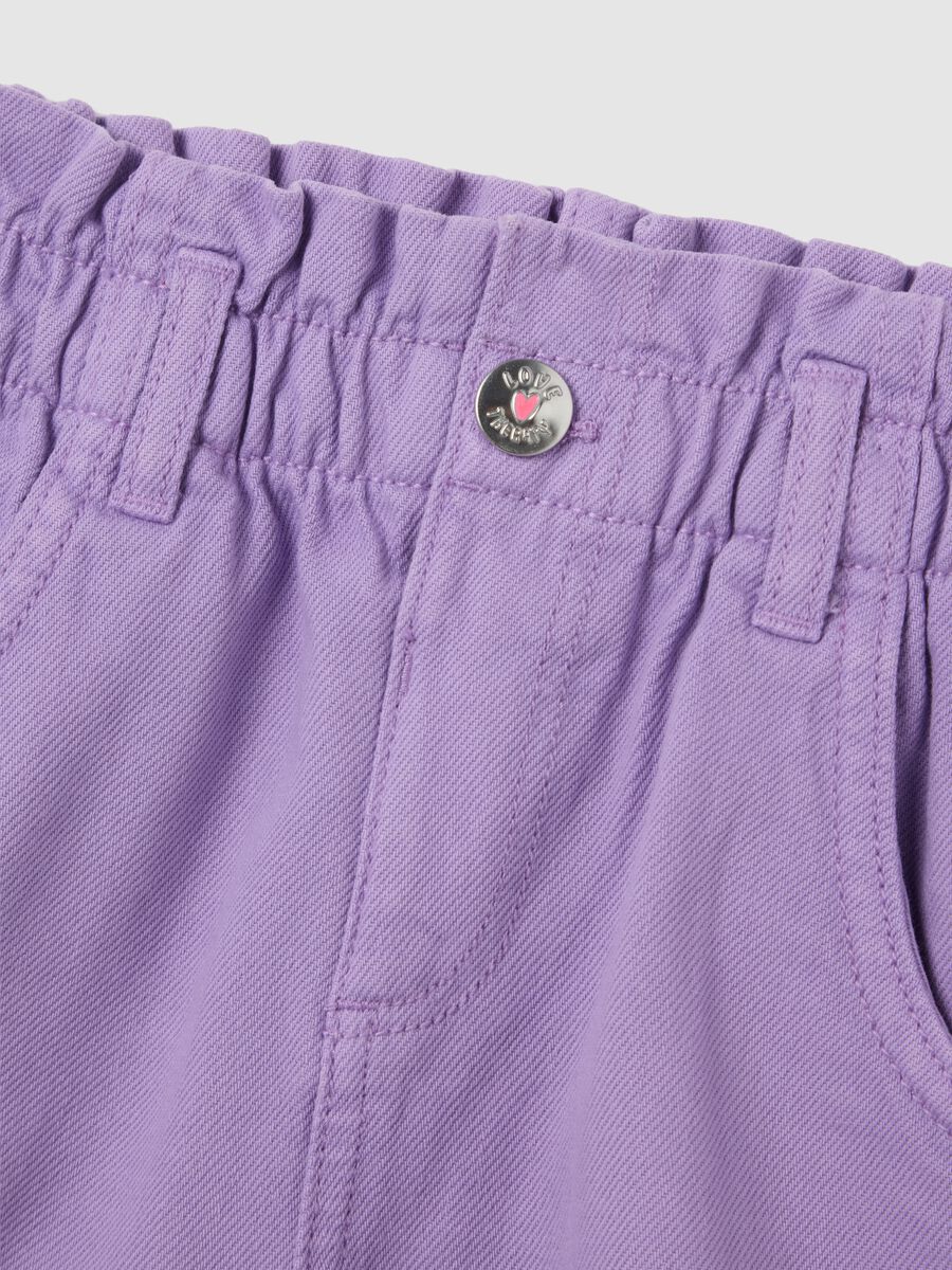Purple paper bag shorts for girls Love Therapy_3