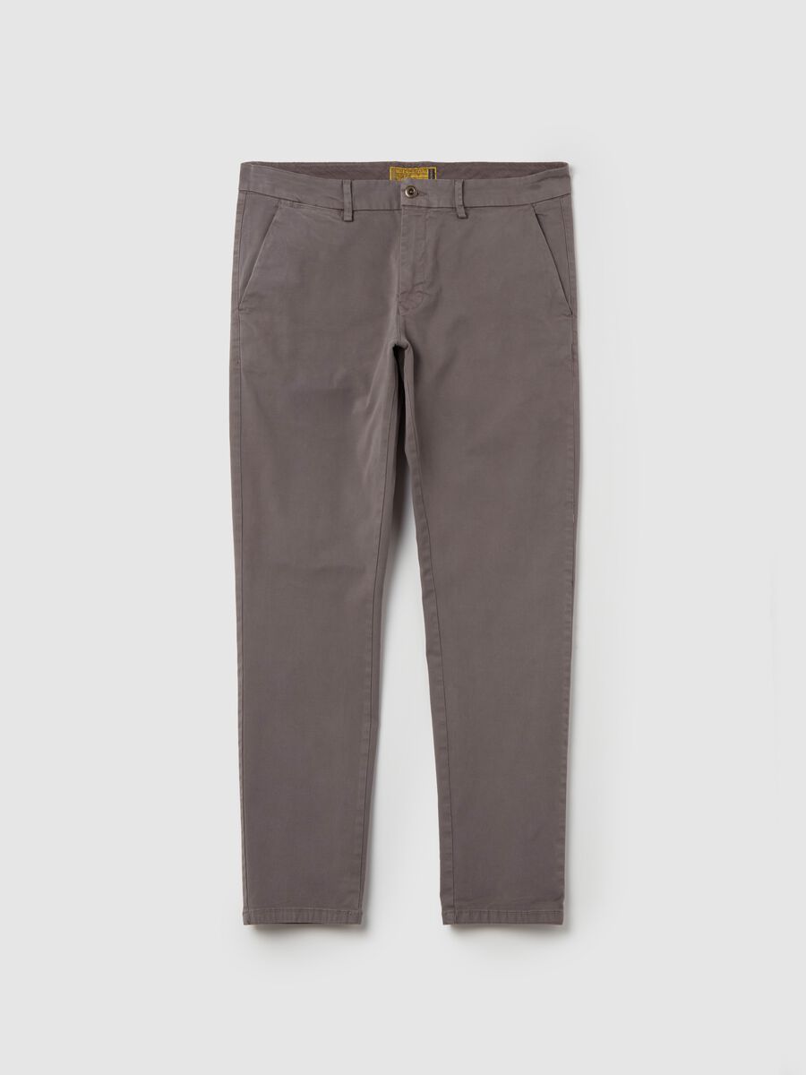 Slim-fit, stretch cotton chinos_4