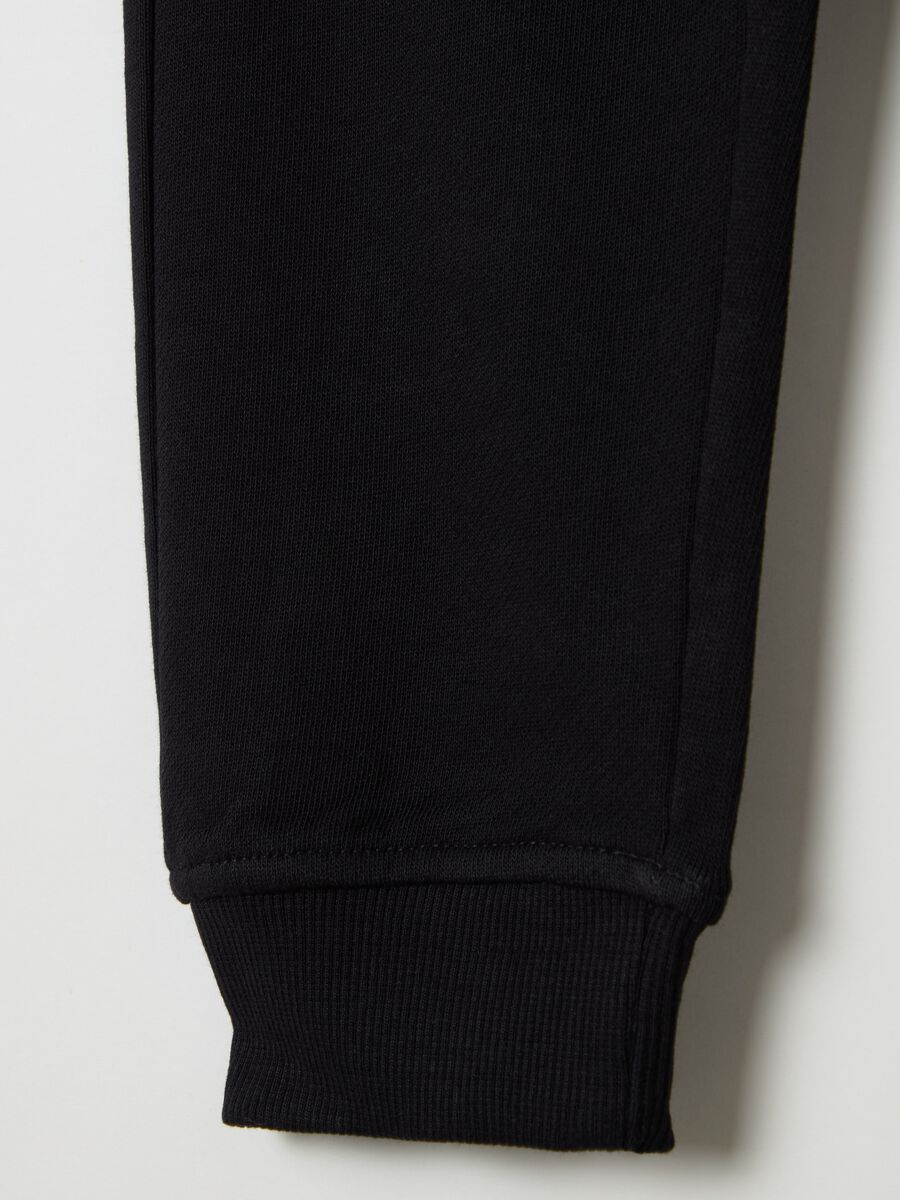 Fleece joggers with drawstring_3