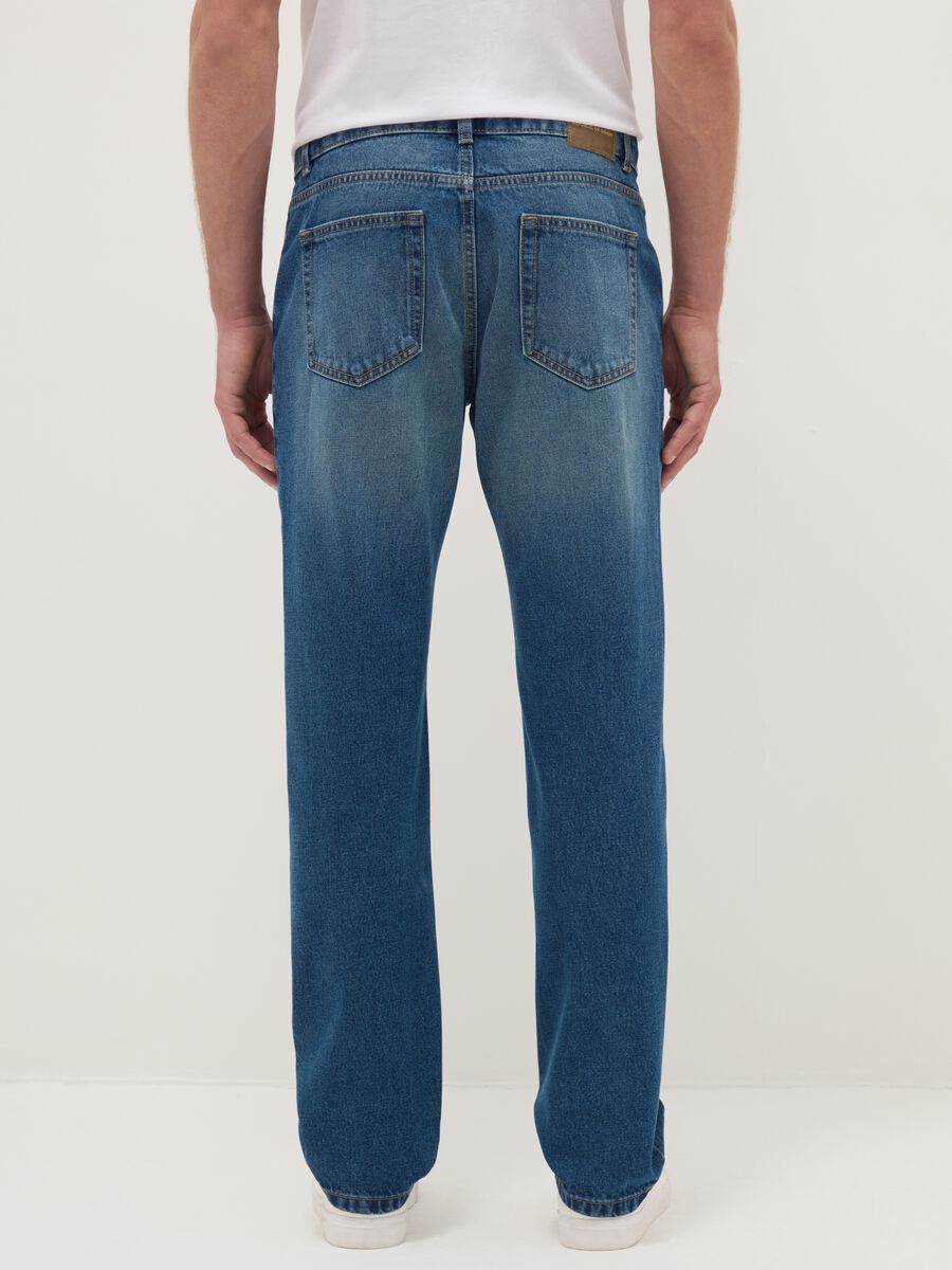 Jeans in puro cotone blu regular fit_2