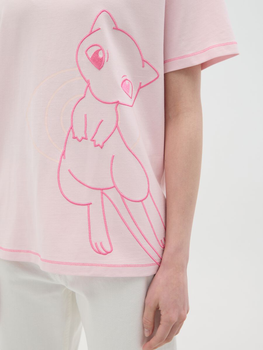 Pink Mew Cotton Manga T-shirt_2