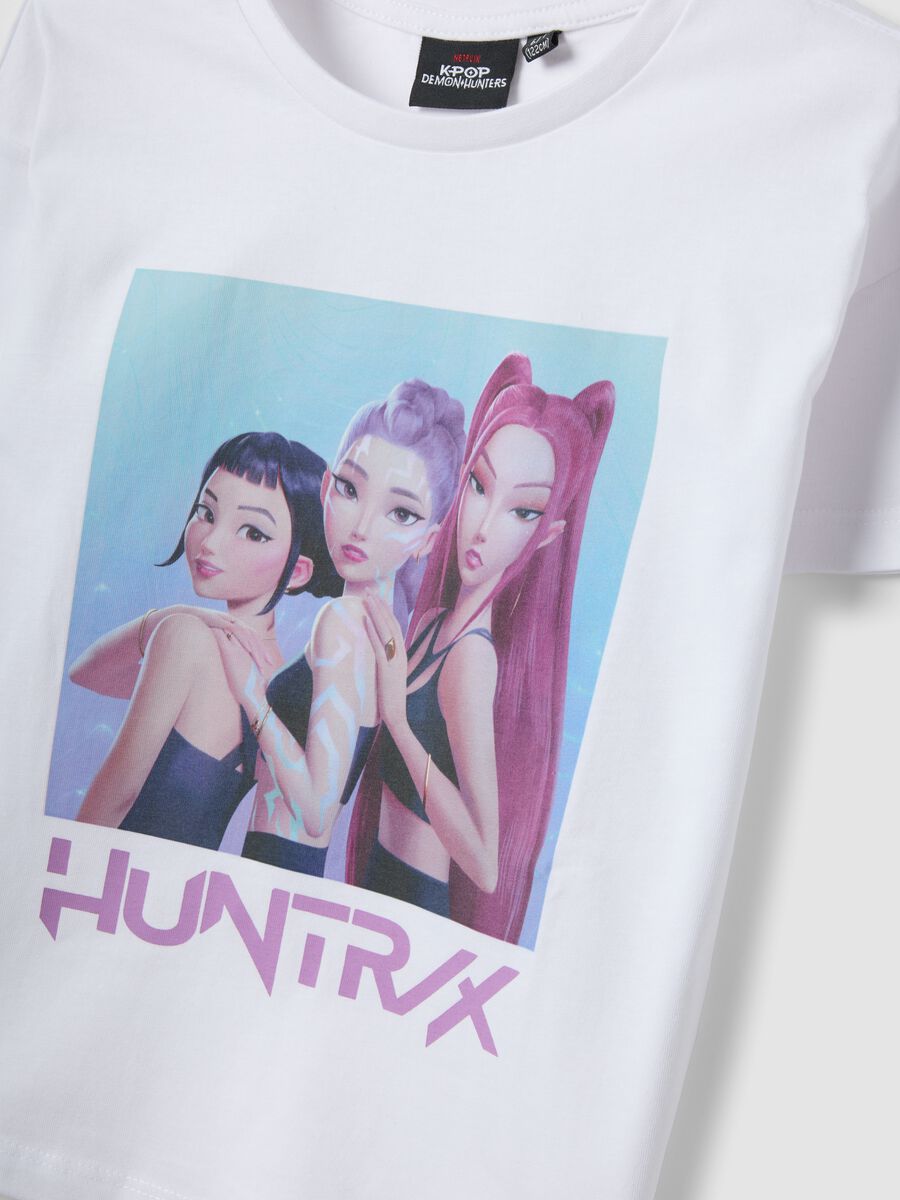 Girls' Pure Cotton White T-shirt Regular Fit with Print_2