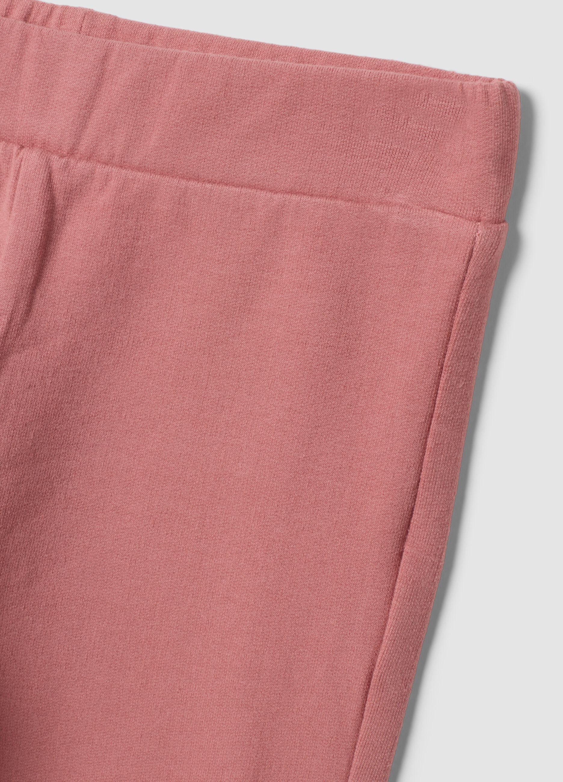 Completo jogging rosa in puro cotone con stampa volpe