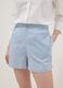 Regular-fit pure cotton shorts with yellow and white stripes_3