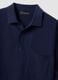 Blue pure cotton polo shirt with chest pocket, regular fit_5