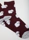 Two-pack of grey and burgundy socks with sheep pattern_1