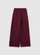 Girls' trousers in pure purple cotton regular fit_4