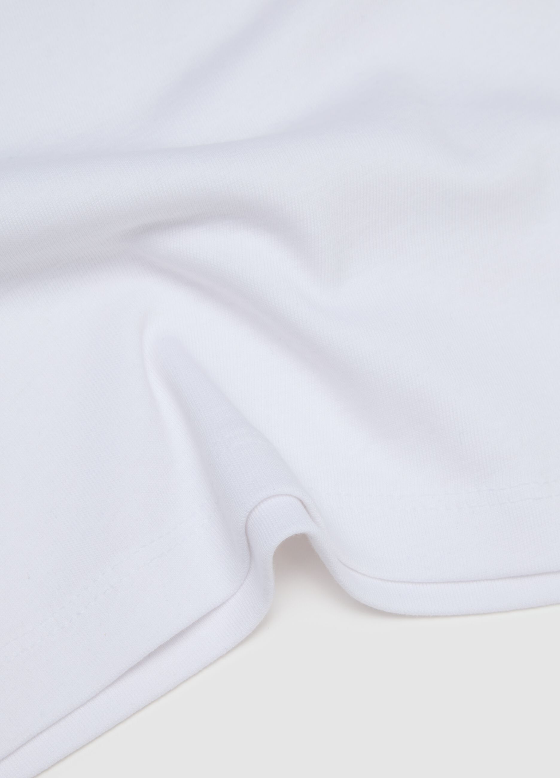Canottiere da ragazzo in puro cotone bianco regular fit