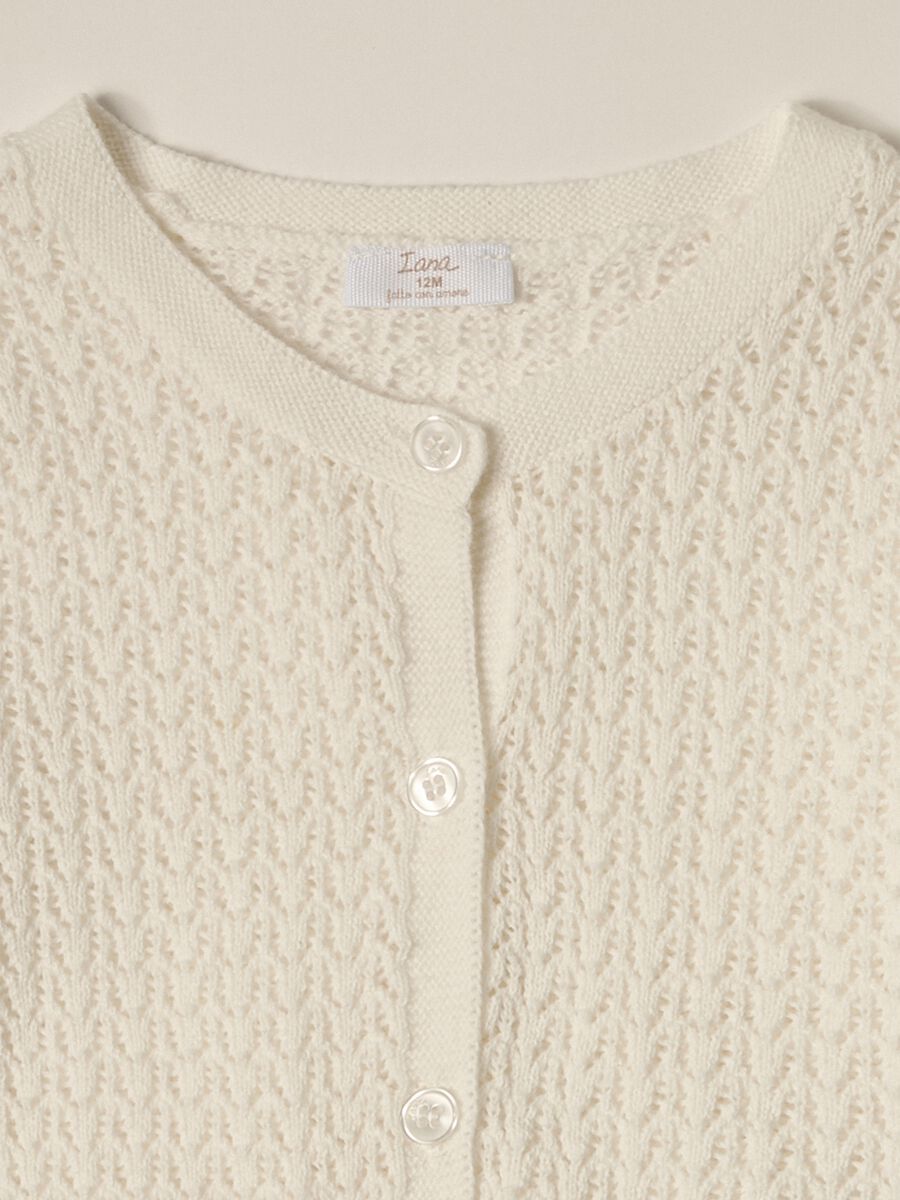IANA newborn girl knit cardigan in 100% cotton_2