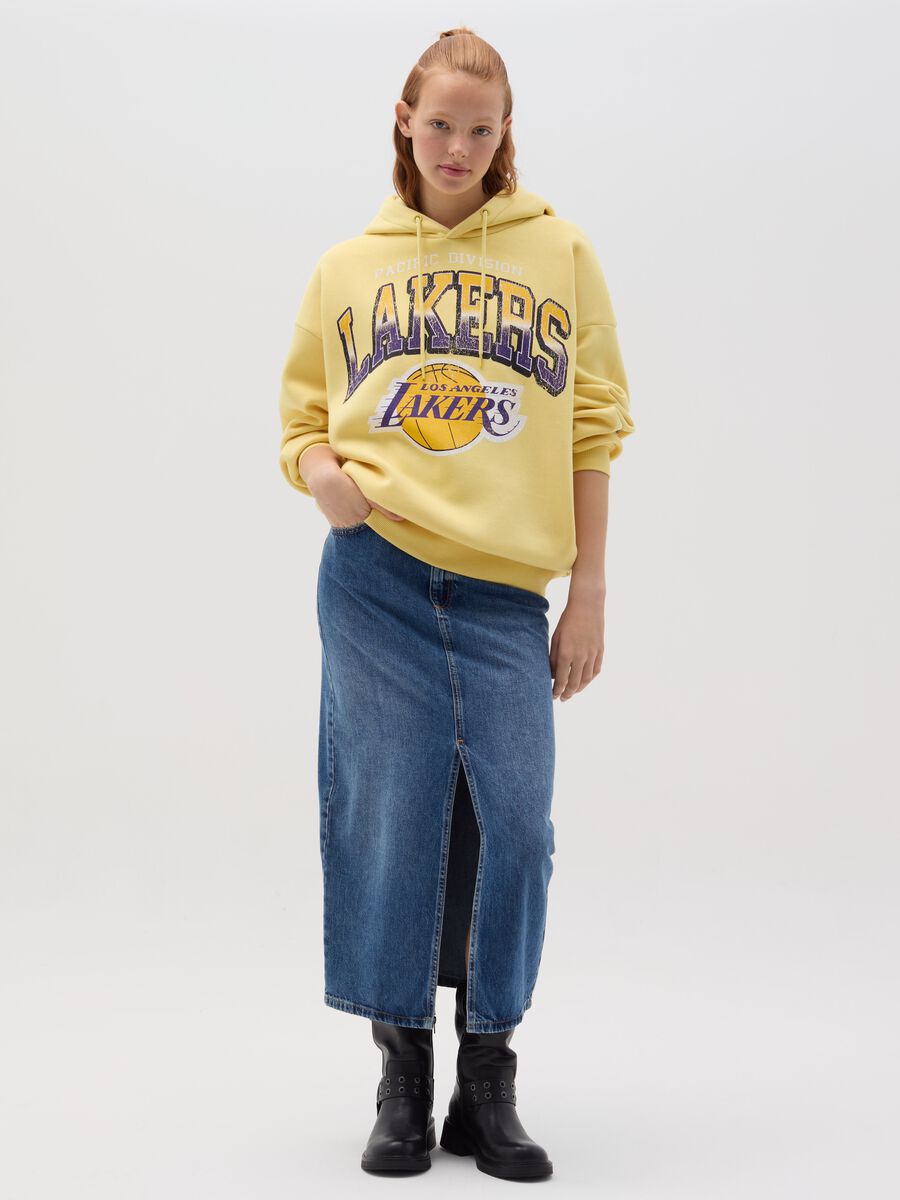 Oversized hoodie with Los Angeles Lakers print_1