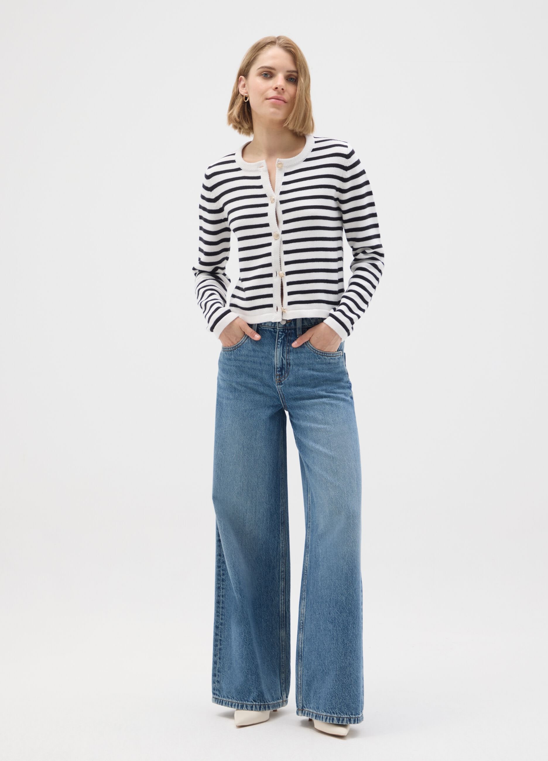 Multicoloured Regular Fit Pure Cotton Cardigan