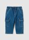 Baby boy denim cargo trousers in regular fit_0