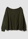 Green regular-fit wool-blend jumper with contrast trim_2