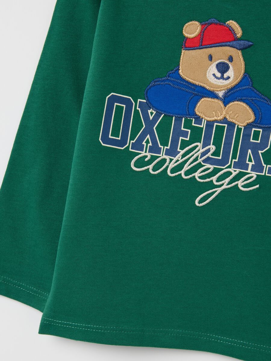 Children's T-shirt in pure green cotton regular fit_2