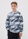 Multicolour relaxed-fit pure cotton T-shirt with camouflage print for boys_0