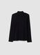 Black organic cotton turtleneck T-shirt_1
