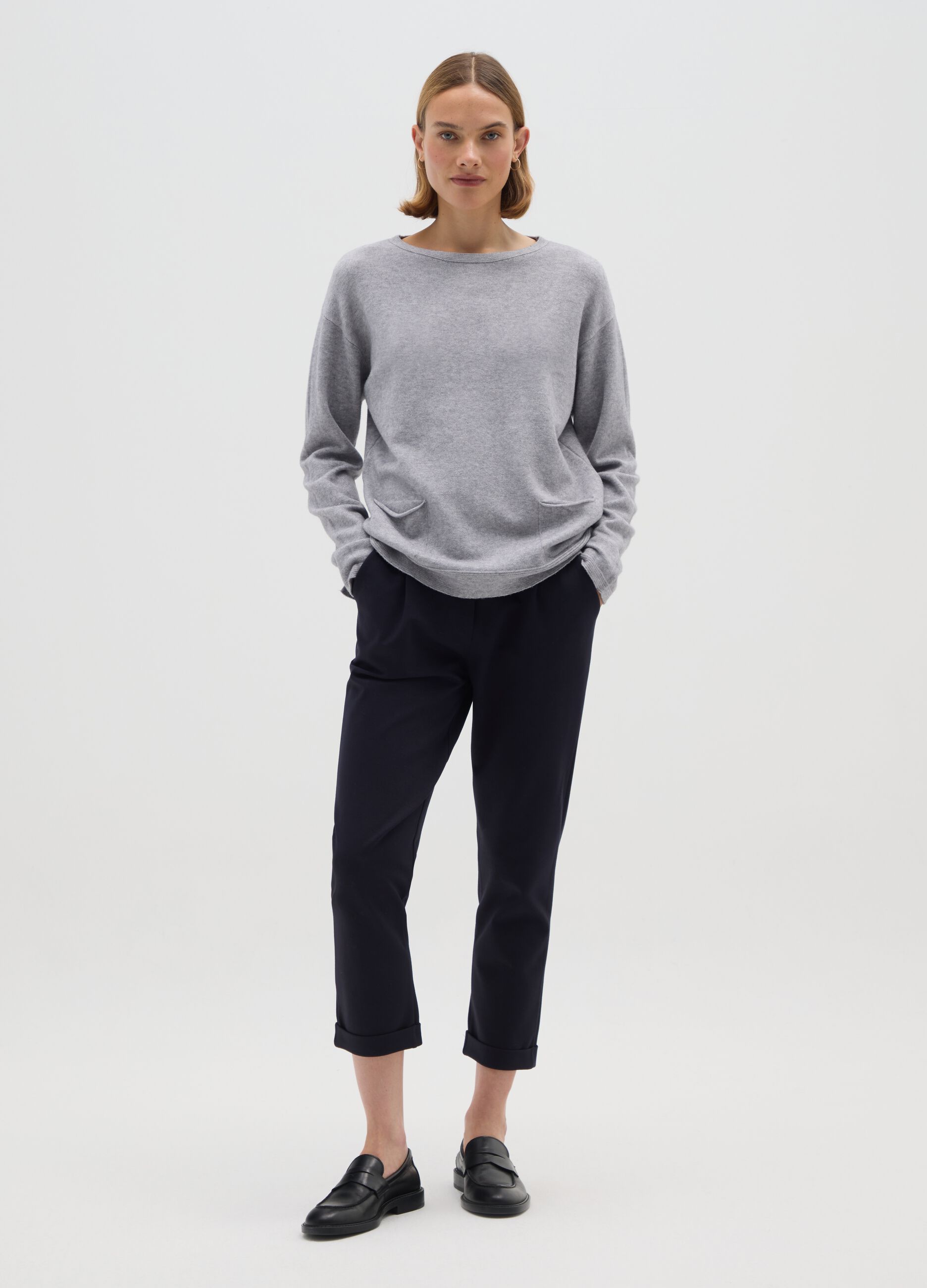 Grey regular fit jumper