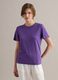 Purple pure linen regular-fit short-sleeve T-shirt_2
