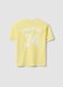 Boys' yellow pure cotton relaxed fit t-shirt with number_4